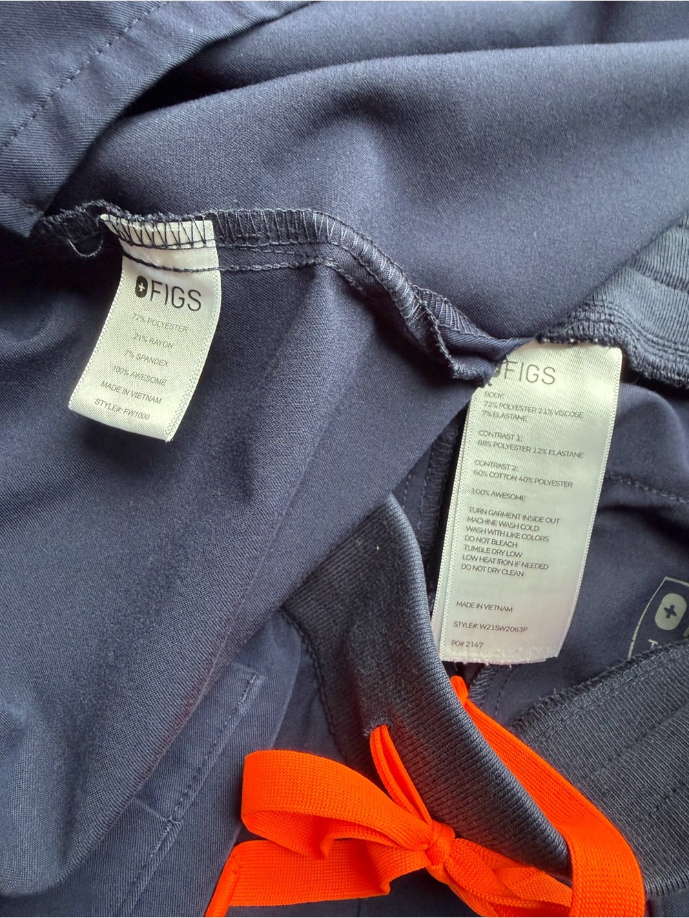 Figs Catarina Scrub Top XS and Limited Edition Nepal Scrub Pants XSP, Navy - Picture 15 of 16